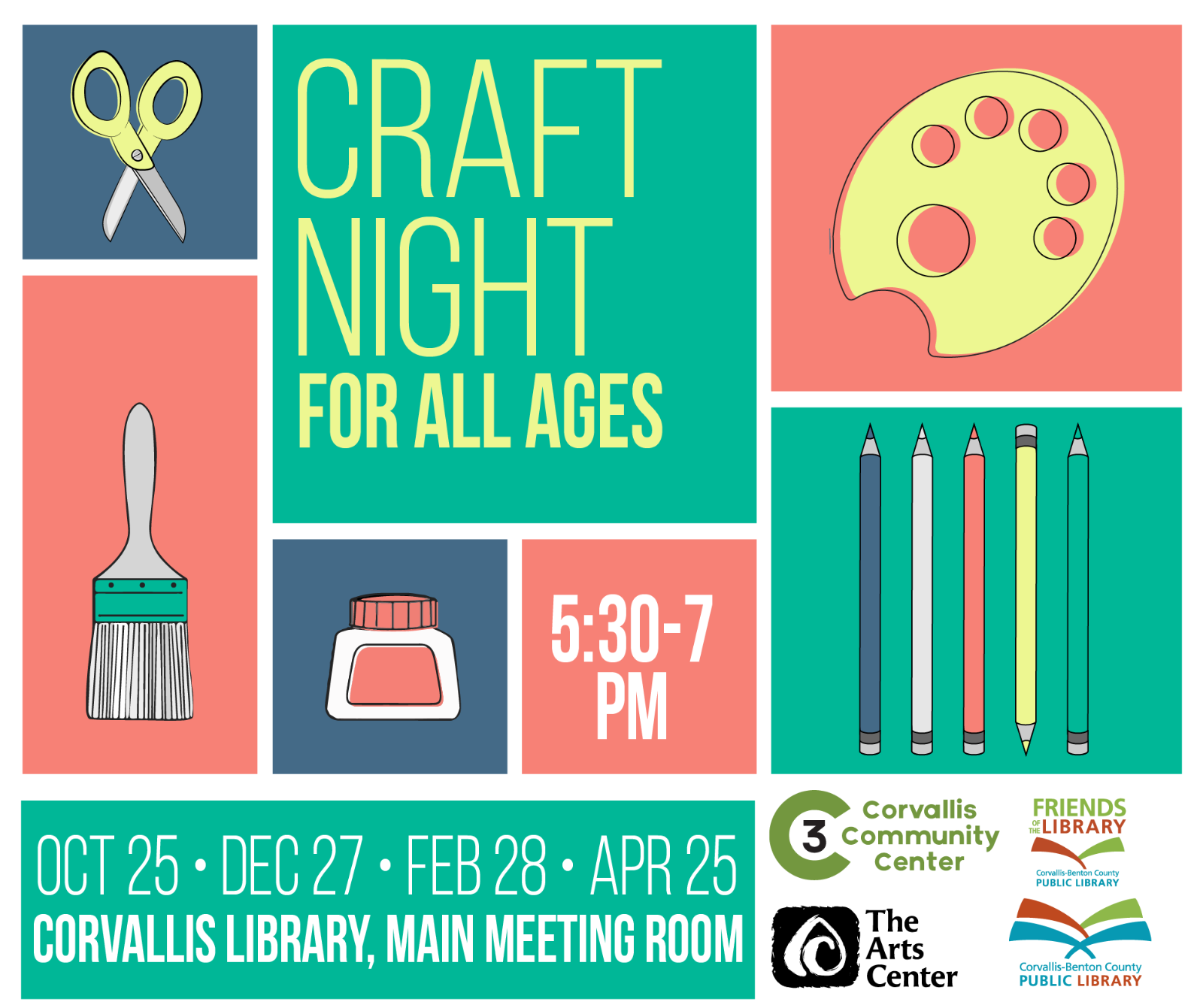 Graphic for craft nights