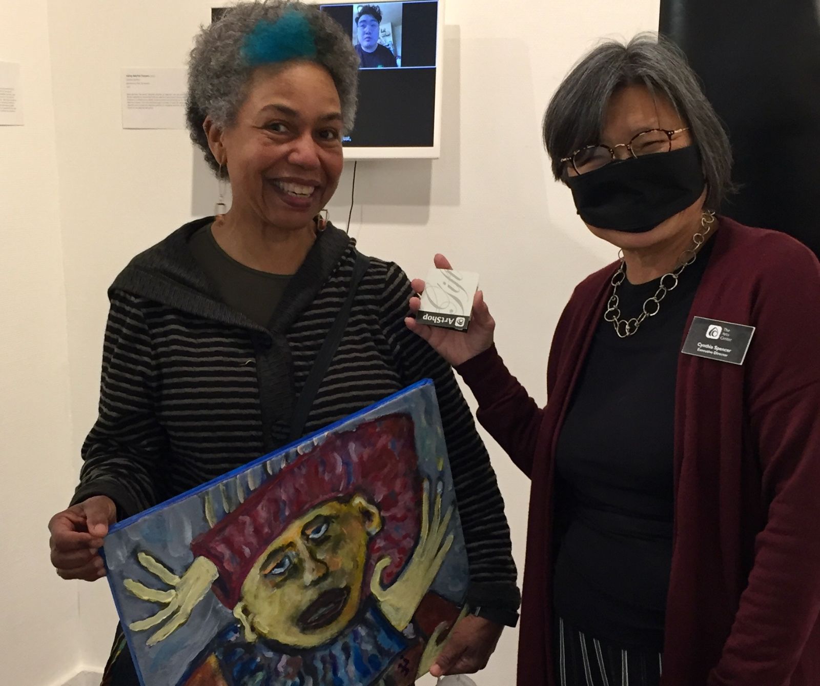 Two women of color one smiling, one masked: Chareane Wimbley-Gouveia.jpg